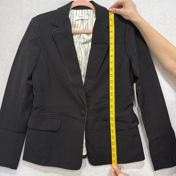 Bailey 44 Blazer Womens 4 Black Single Button Lined Career Stretch Jacket USA - Picture 8 of 11